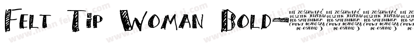Felt Tip Woman Bold字体转换